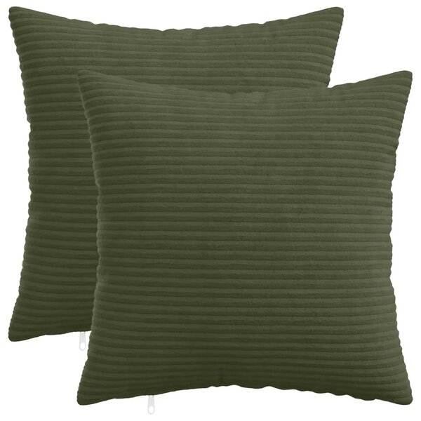 Presvlaka za jastuk 2 pcs HEERLEN Zelena 35 x 35 cm Kord - Zelena 35 x 35 cm 2