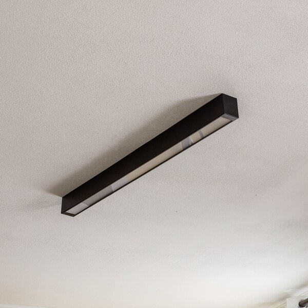 Nowodvorski Lighting Stropna lampa ravna crna 92 cm, Crno, Dnevni boravak/blagovaonica, Metal