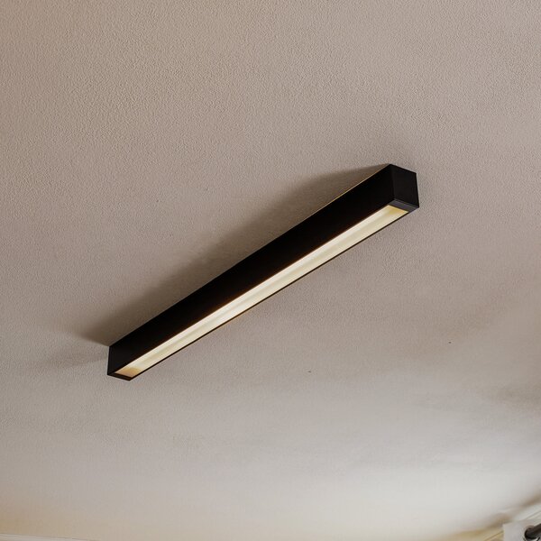 Nowodvorski Lighting Stropna lampa ravna crna 92 cm, Crno, Dnevni boravak/blagovaonica, Metal