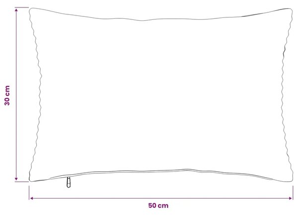 Presvlaka za jastuk 6 pcs HEERLEN Krem 30 x 50 cm Kord - Krem 30 x 50 cm 6