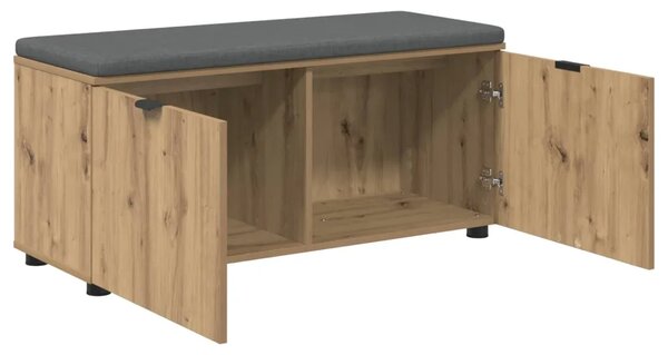 Klupa za cipele s jastučićem Hrast artisan 100 x 38 x 46 cm - 100 x 38 x 46 cm