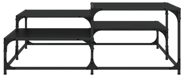 Stolić za kavu Crni hrast 107 x 107 x 40 cm Konstruirano drvo - Crni hrast 107 x 107 x 40 cm