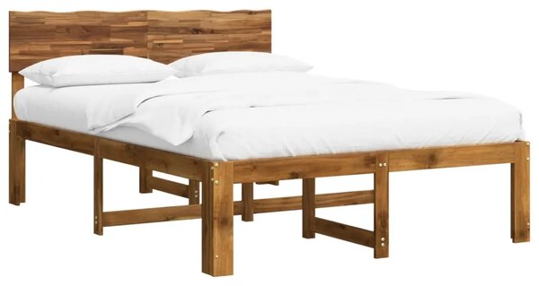 Krevetni okvir s uzglavljem ROSTOCK Prirodna 137 x 190 cm - Prirodna 137 x 190 cm