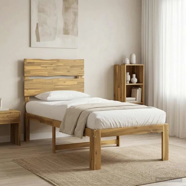 Krevet s uzglavljem ROSTOCK Bijela 90 x 200 cm - Bijela 90 x 200 cm