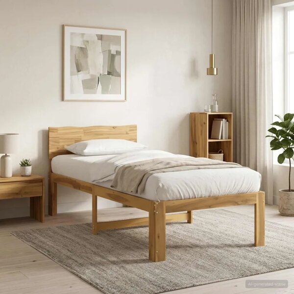 Krevet s uzglavljem ROSTOCK Bijela 100 x 200 cm - Bijela 100 x 200 cm