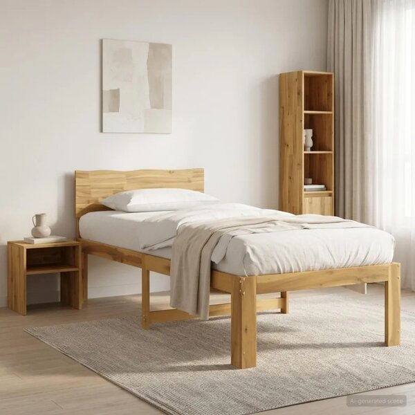 Krevet s uzglavljem ROSTOCK Bijela 90 x 200 cm - Bijela 90 x 200 cm