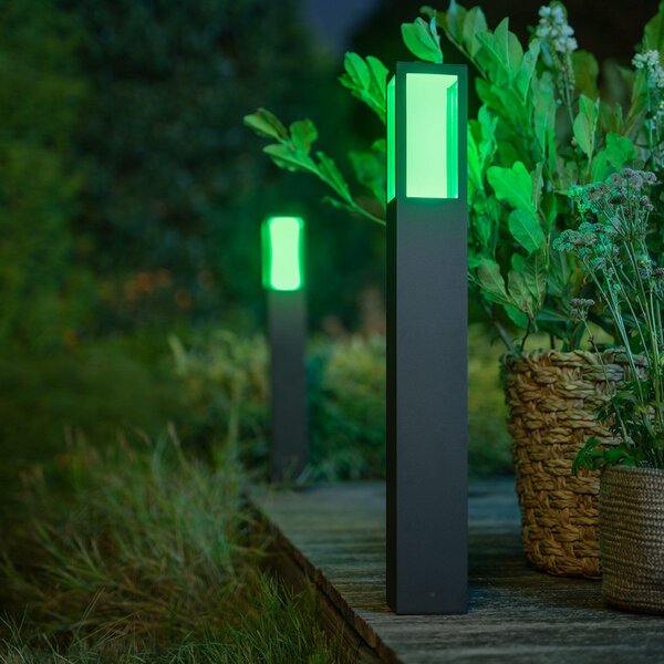 Philips Hue IMPRESS LED svjetiljka za put, RGBW, pametna, prigušiva, Crno, Metal