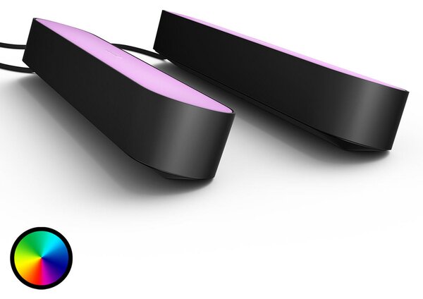 Philips Hue Play Lightbar dvostruko pakiranje, crno, prigušiva, Crno, Dnevni boravak/blagovaonica, Plastika