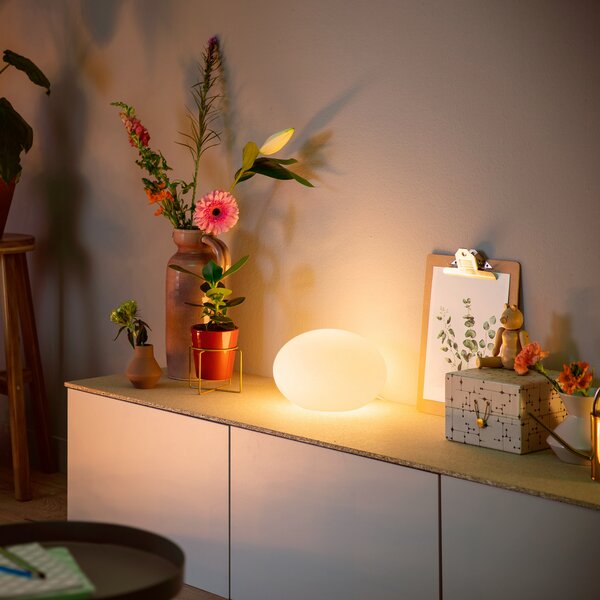 Philips Hue Flourish LED stolna lampa, RGBW, prigušiva, Bijela, Dnevni boravak/blagovaonica, Staklo