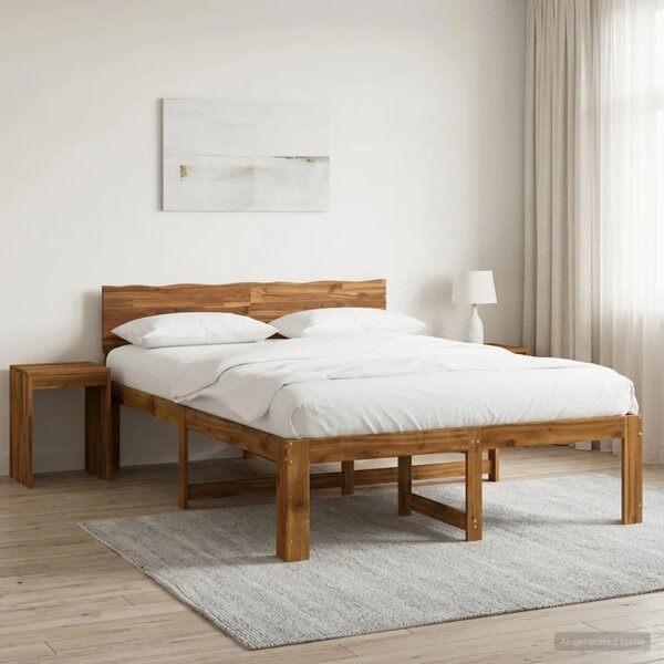Krevetni okvir s uzglavljem ROSTOCK Prirodna 120 x 190 cm - Prirodna 120 x 190 cm