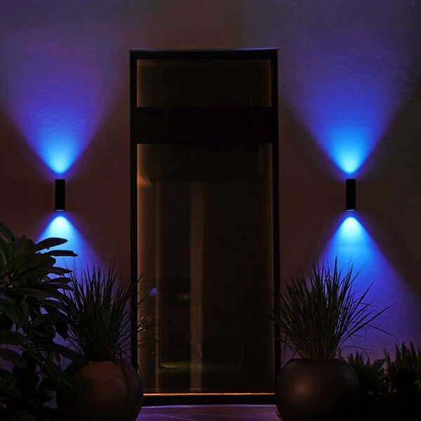 Philips Hue WACA Appear LED vanjska zidna svjetiljka crna, prigušiva, Crno, Metal