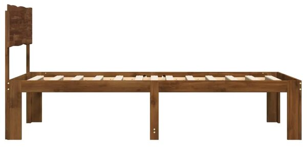 Krevet s uzglavljem ROSTOCK Tamno smeđa 100 x 200 cm - Tamno smeđa 100 x 200 cm