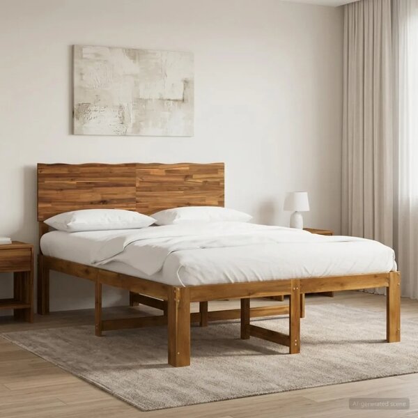 Krevetni okvir s uzglavljem ROSTOCK Prirodna 120 x 190 cm - Prirodna 120 x 190 cm