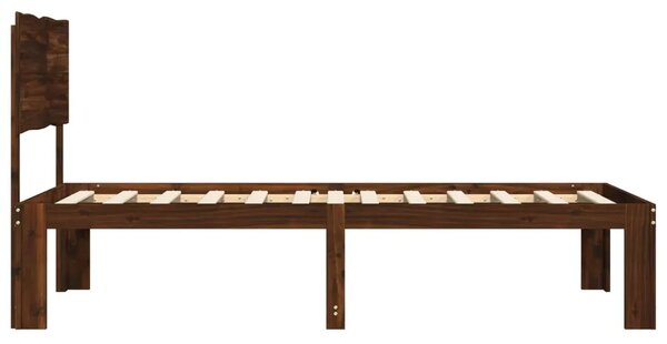 Krevet s uzglavljem ROSTOCK Tamno smeđa 75 x 190 cm - Tamno smeđa 75 x 190 cm