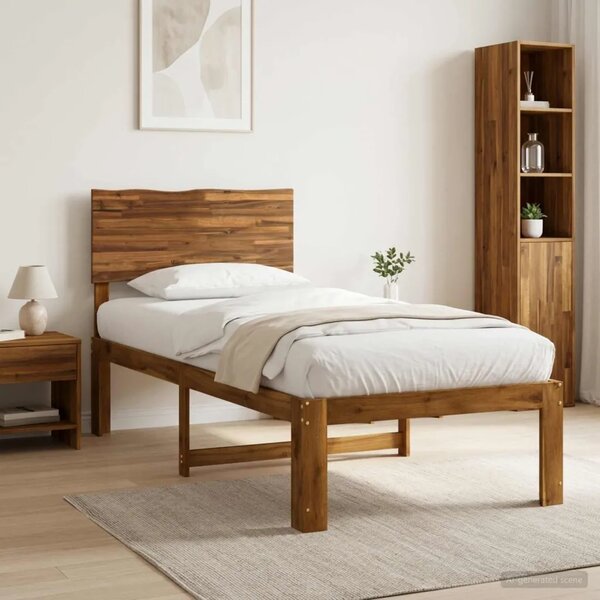 Krevet s uzglavljem ROSTOCK Prirodna 90 x 190 cm - Prirodna 90 x 190 cm