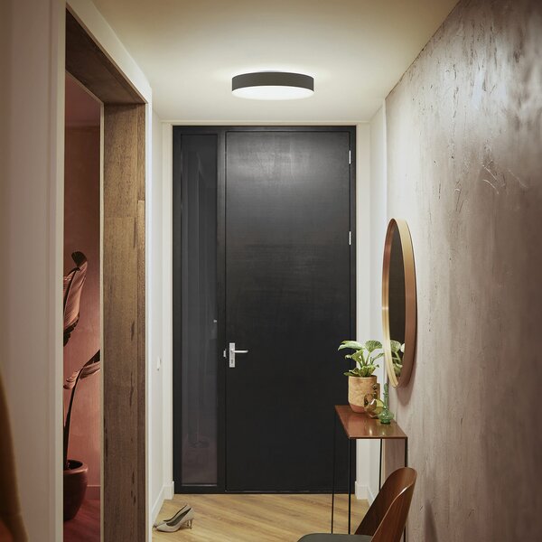 Stropne Svjetiljka Philips Hue, Philips Hue, prigušiv, Crno, Dnevna soba, Metal, Moderan