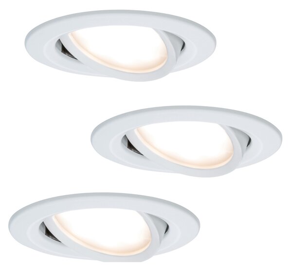 Paulmann Coin Slim LED ugradna svjetiljka IP23 bijela, set od 3 komada, prigušiva, Bijela, Dnevni boravak/blagovaonica, Metal, Okrugla ugradna svjetla