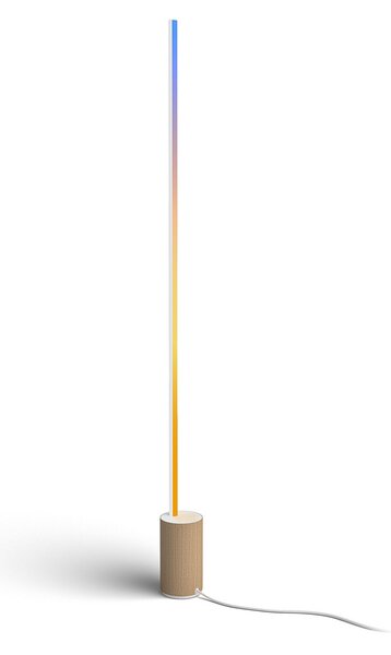 Philips Hue Gradient Signe Oak LED podna svjetiljka, prigušiva, Drvo, Dnevni boravak/blagovaonica, Drvo