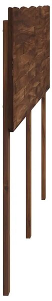 Uzglavlje s prirodnim rubom ROSTOCK Tamno smeđa 120 cm - Tamno smeđa 120 cm