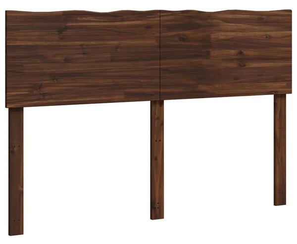 Uzglavlje s prirodnim rubom ROSTOCK Tamno smeđa 120 cm - Tamno smeđa 120 cm