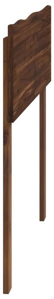 Uzglavlje s prirodnim rubom ROSTOCK Tamno smeđa 80 cm - Tamno smeđa 80 cm