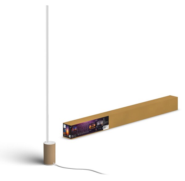 Philips Hue Gradient Signe Oak LED podna svjetiljka, prigušiva, Drvo, Dnevni boravak/blagovaonica, Drvo