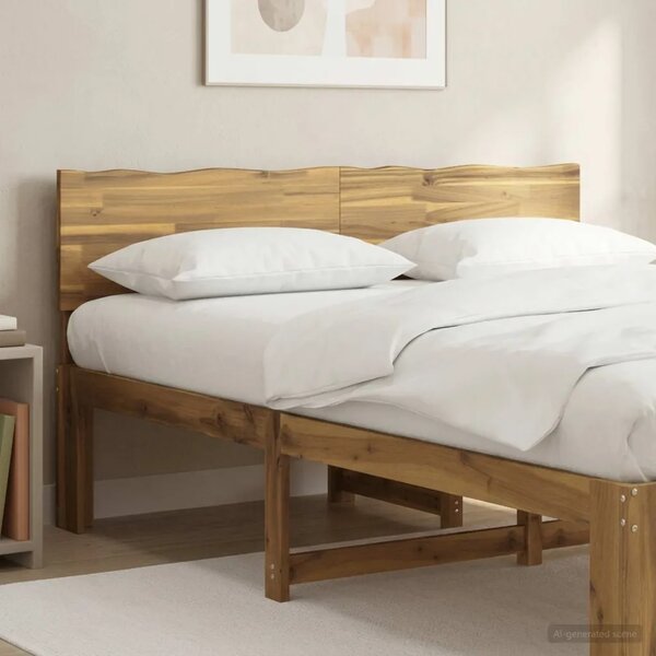 Uzglavlje s prirodnim rubom ROSTOCK Bijela 120 cm - Bijela 120 cm