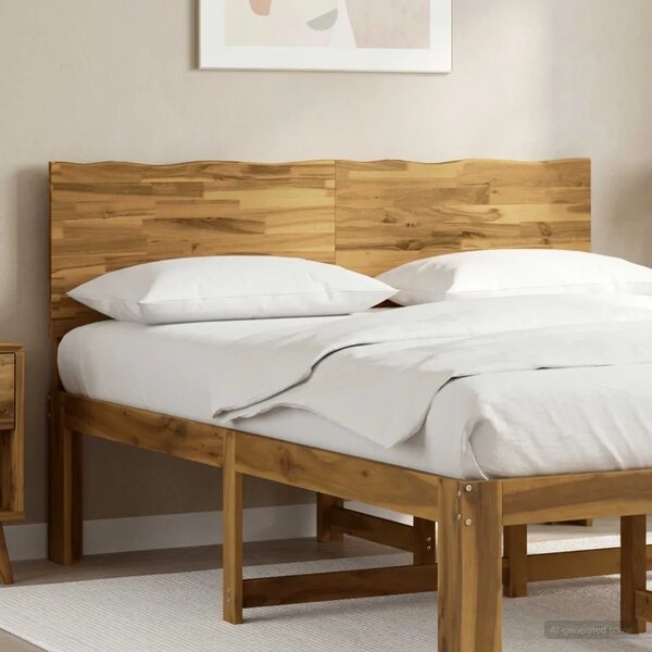 Uzglavlje s prirodnim rubom ROSTOCK Bijela 120 cm - Bijela 120 cm