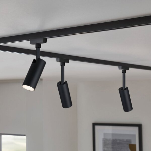 Paulmann URail LED reflektor Tubo crni 3000 K, Crno, Dnevni boravak/blagovaonica, Metal