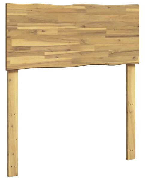 Uzglavlje s prirodnim rubom ROSTOCK Bjeljenje 80 cm - Bijela 80 cm