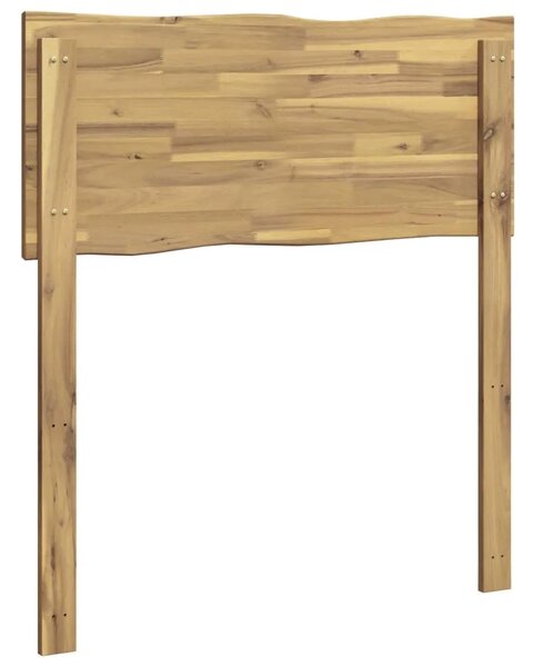 Uzglavlje s prirodnim rubom ROSTOCK Bjeljenje 80 cm - Bijela 80 cm