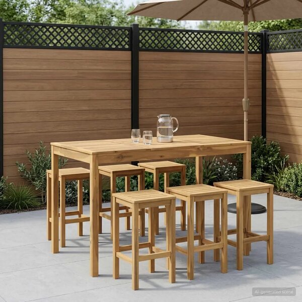 Stol za bar u vrtu Bijela 147 x 88 5 x 105 cm - Bijela 147 x 88 5 x 105 cm