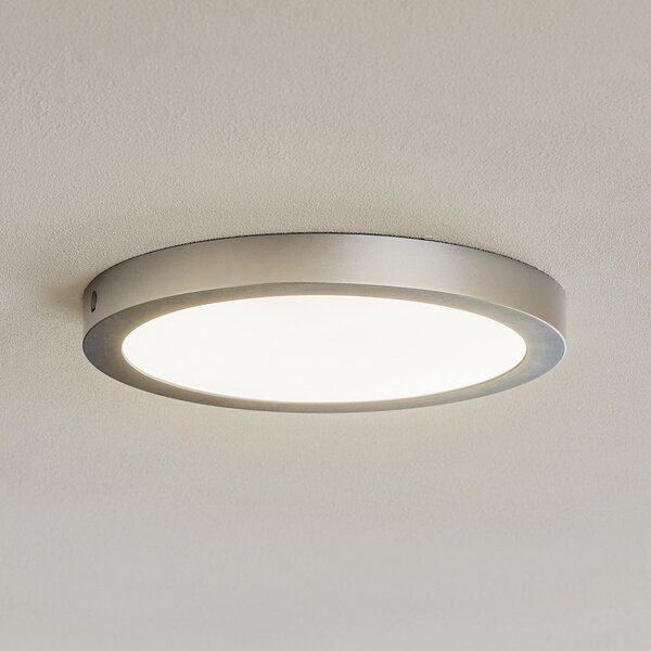 Paulmann Abia LED panel Ø 30 cm 2700K mat krom, Sivo, Dnevni boravak/blagovaonica, Plastika