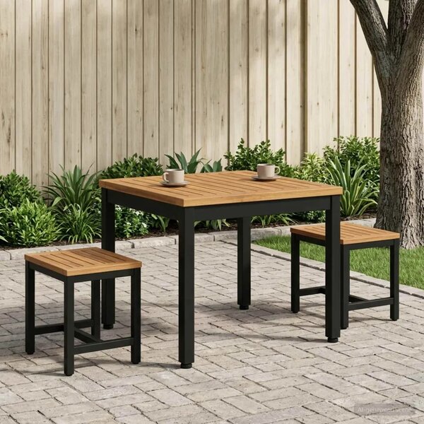 Stolić za kavu Prirodna i crna 50 x 48 5 x 36 cm - 50 x 48 5 x 36 cm Prirodna i crna