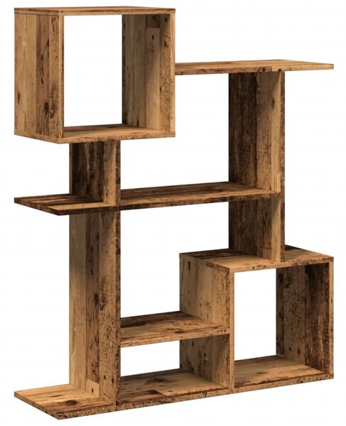 Pregrada / regal za knjige boja drva 92x29x112 cm drveni - Staro drvo 112 cm
