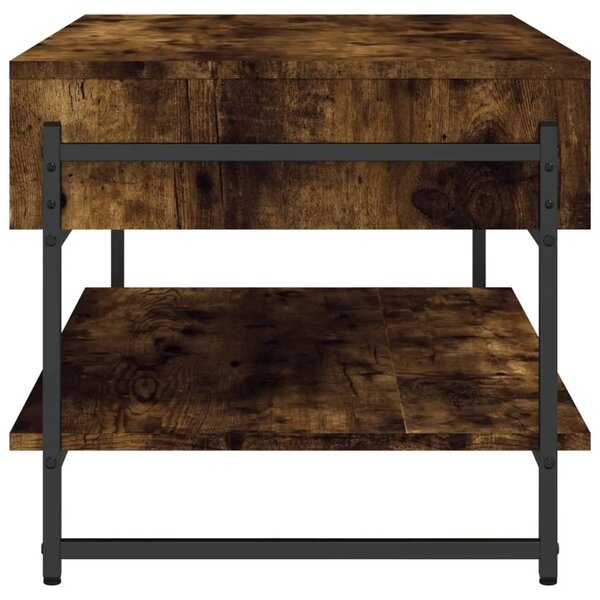 Stolić za kavu boja hrasta 90x50x45 cm konstruirano drvo - Dimljeni hrast