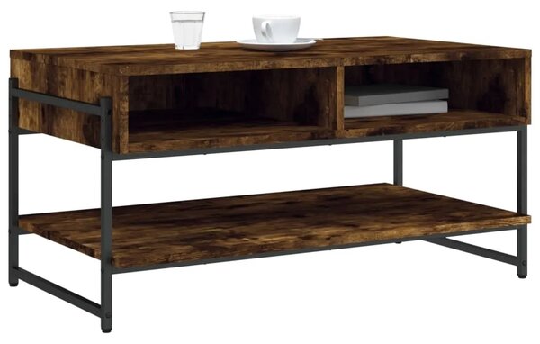 Stolić za kavu boja hrasta 90x50x45 cm konstruirano drvo - Dimljeni hrast