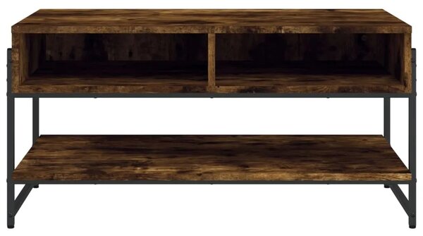 Stolić za kavu boja hrasta 90x50x45 cm konstruirano drvo - Dimljeni hrast
