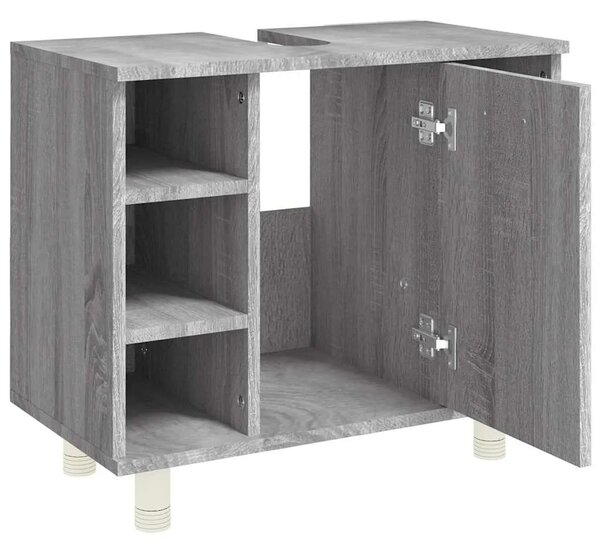 Kupaonski ormarić boja hrasta 60x32x53 5 cm konstruirano drvo - Sivi hrast sonoma
