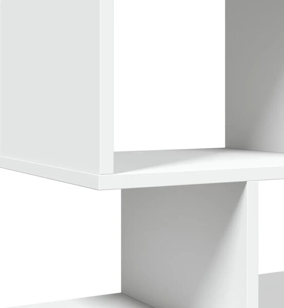 Paravan - Sobna pregrada / regal za knjige bijeli 92x29x112 cm drveni - Bijela 112 cm
