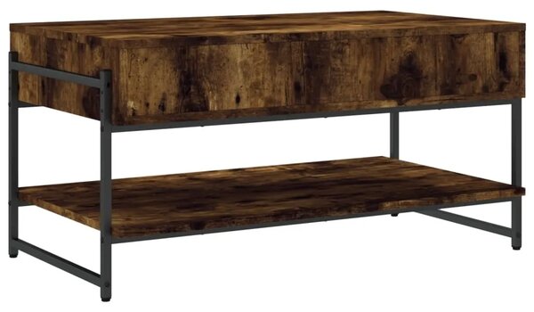 Stolić za kavu boja hrasta 90x50x45 cm konstruirano drvo - Dimljeni hrast