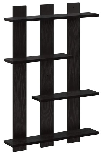 Zidna polica Crni hrast 61 x 13 5 x 88 cm Konstruirano drvo - Crni hrast 61 x 13 5 x 88 cm