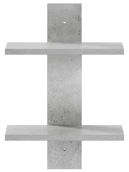 Zidna polica Betonska siva 30 x 13.5 x 43 cm Prerađeno drvo - Betonska siva 30 x 13.5 x 43 cm