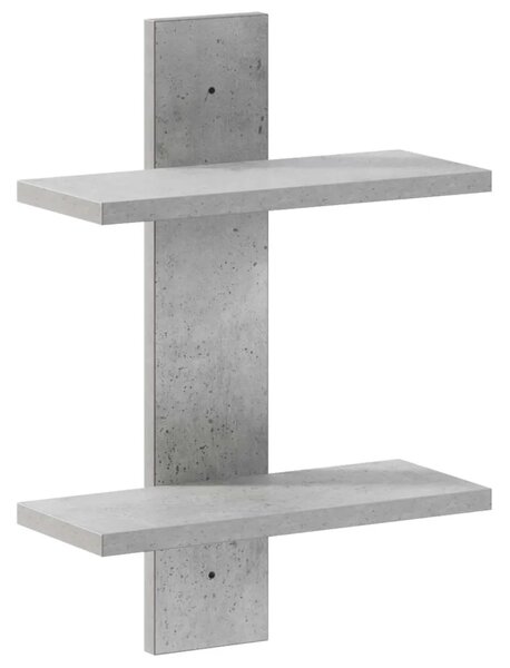 Zidna polica Betonska siva 30 x 13.5 x 43 cm Prerađeno drvo - Betonska siva 30 x 13.5 x 43 cm