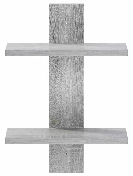 Zidna polica Siva Sonoma 30 x 13.5 x 43 cm Prerađeno drvo - Siva Sonoma 30 x 13.5 x 43 cm