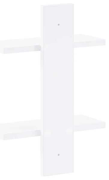 Zidna polica Bijela 30 x 13 5 x 43 cm Prerađeno drvo - Bijela 30 x 13 5 x 43 cm