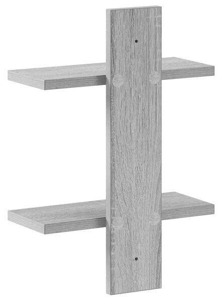 Zidna polica Siva Sonoma 30 x 13.5 x 43 cm Prerađeno drvo - Siva Sonoma 30 x 13.5 x 43 cm