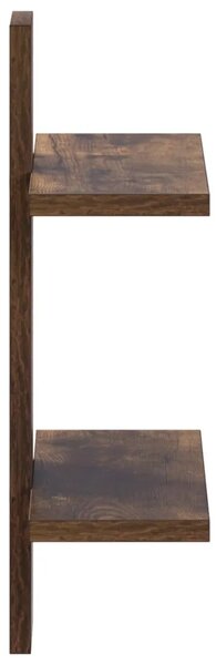 Zidna polica Dimljeni hrast 30 x 13.5 x 43 cm Prerađeno drvo - Dimljeni hrast 30 x 13.5 x 43 cm