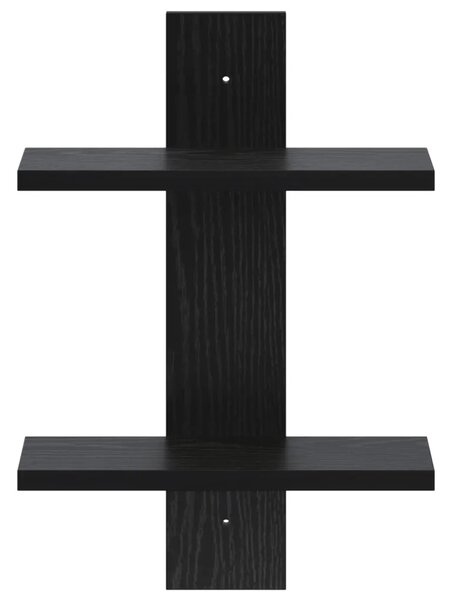 Zidna polica Crni hrast 30 x 13.5 x 43 cm Prerađeno drvo - Crni hrast 30 x 13.5 x 43 cm