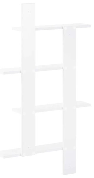 Zidna polica Bijela 61 x 13 5 x 105 cm Konstruirano drvo - Bijela 61 x 13 5 x 105 cm